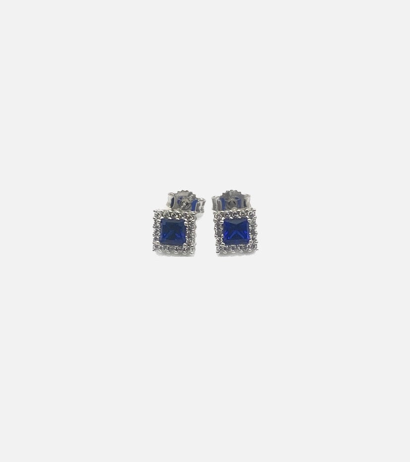 Orecchini Quadrati Blu