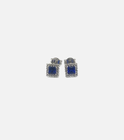 Orecchini Quadrati Blu