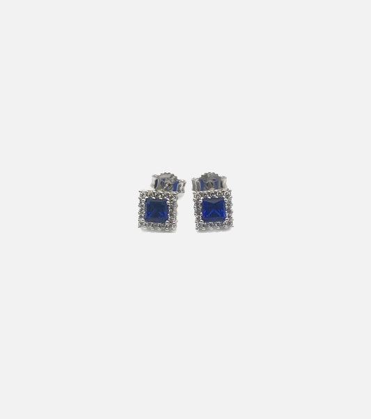 Orecchini Quadrati Blu