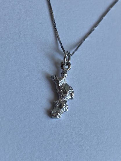 Collana con Ciondolo Calabria in Rilievo Argento