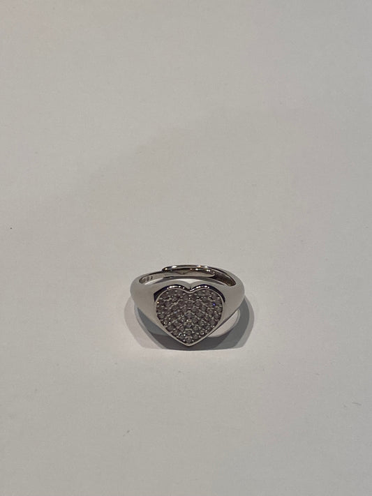Anello Chevalier Cuore Pavé di Zirconi