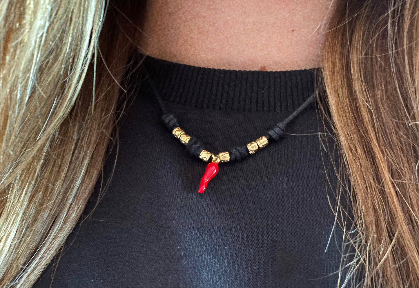 Choker Cordino Corno