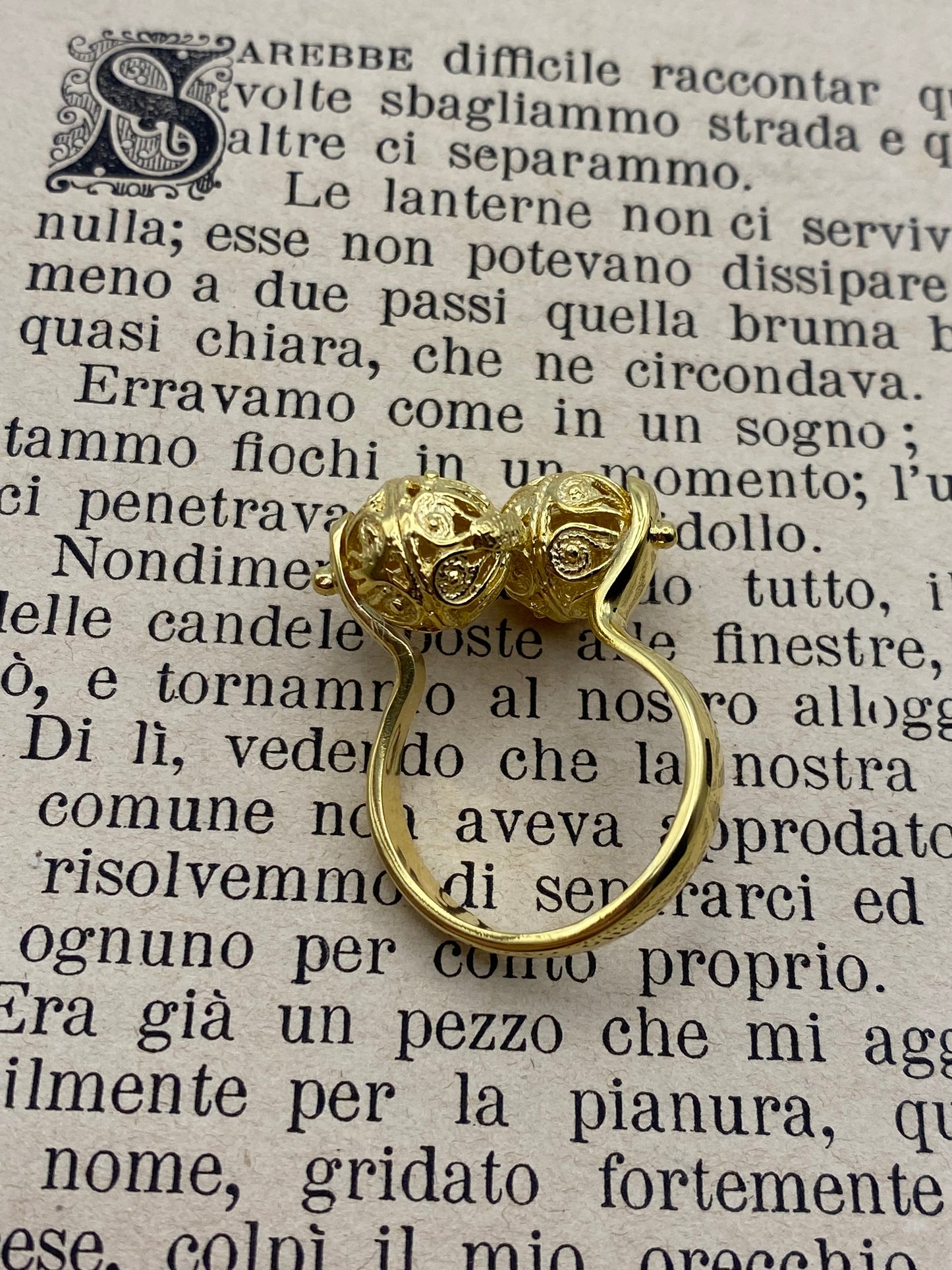 Anello Sunnacca Contrarié - In argento bagnato Oro