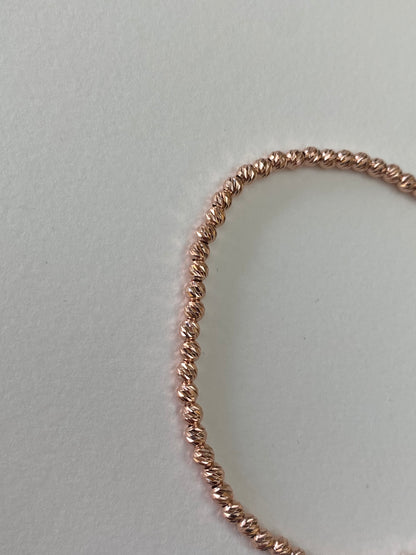 Bracciale Rosé Sfere Diamantate Medie