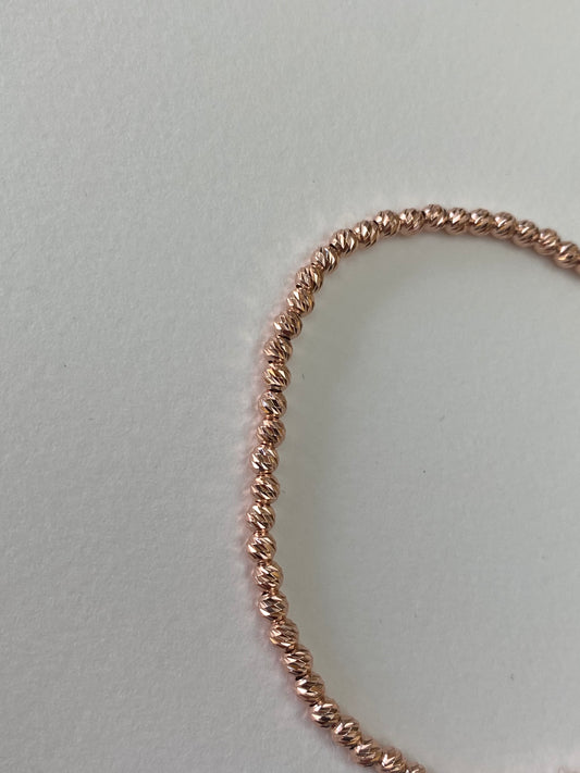 Bracciale Rosé Sfere Diamantate Medie