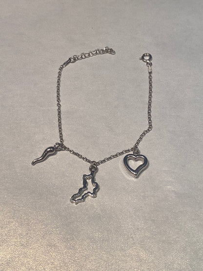 Bracciale Calabria Traforato Cuore e  Cornetto