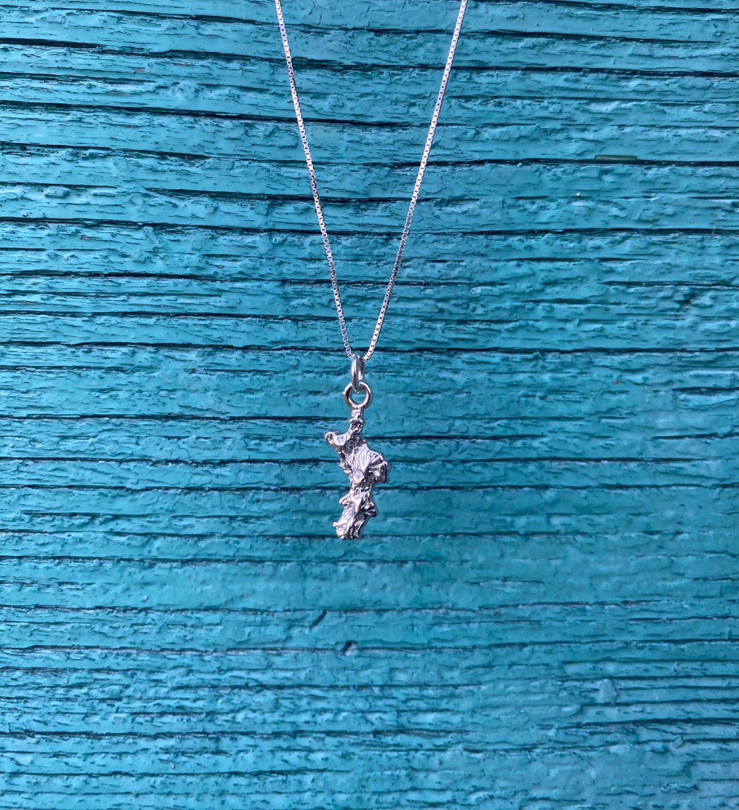 Collana con Ciondolo Calabria in Rilievo Argento