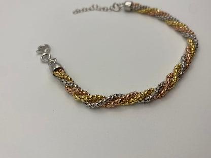 Bracciale tre fili intrecciati