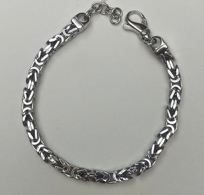 Bracciale Maglia Bizantina Quadra Argento 925