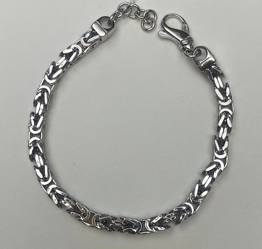 Bracciale Maglia Bizantina Quadra Argento 925