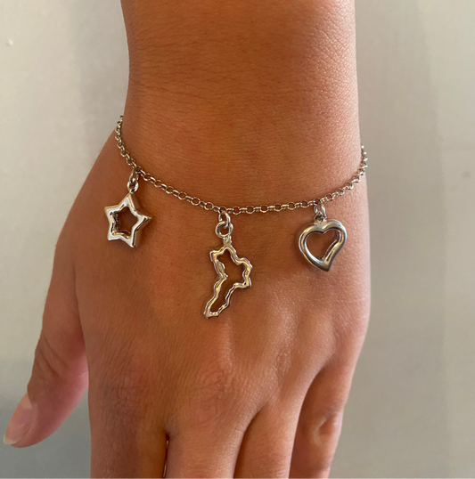 Bracciale Calabria Traforato Cuore Stella