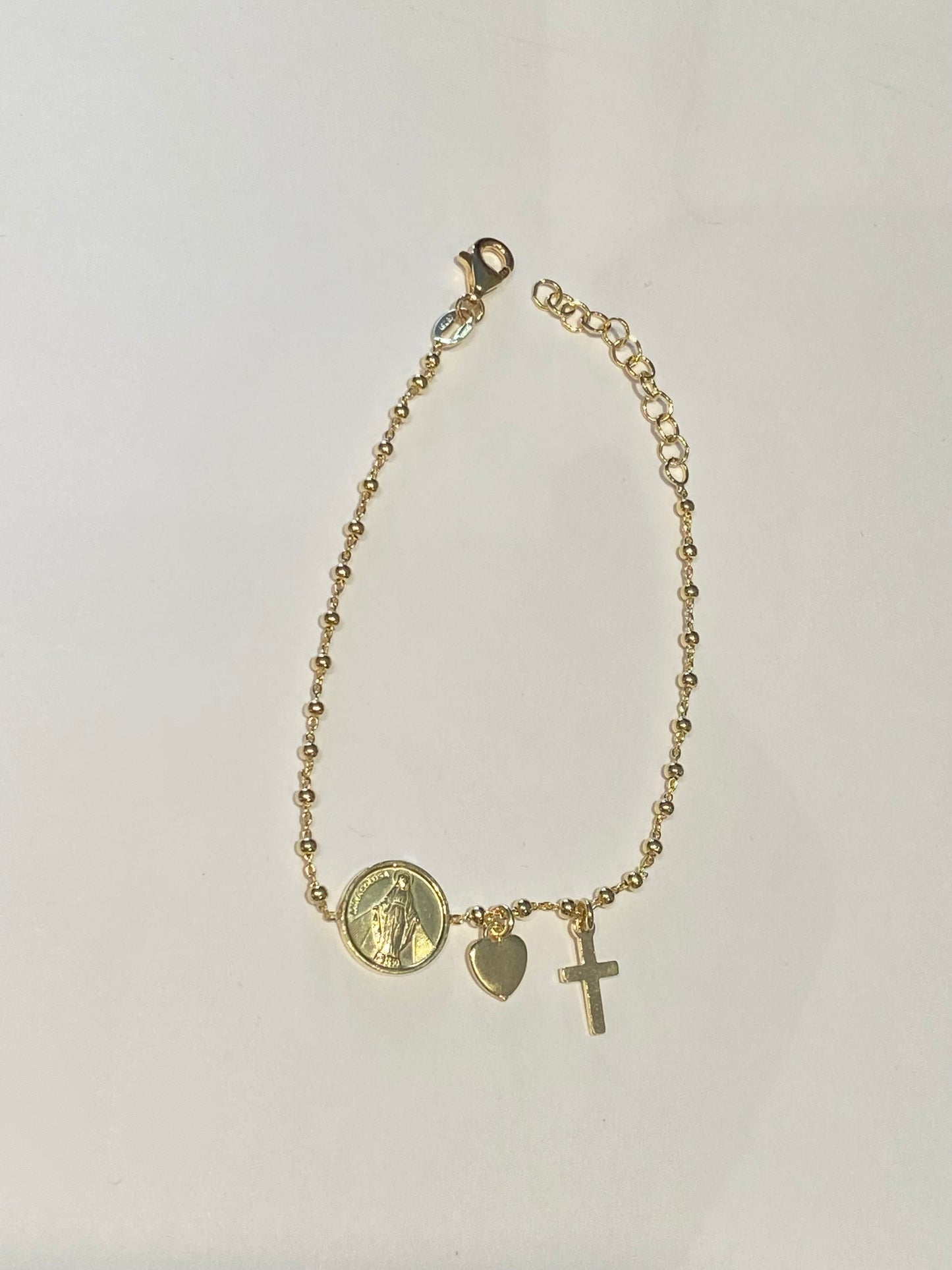 Bracciale Madonnina Miracolosa Argento Dorato