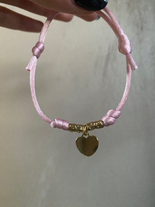 Bracciale Cordino Rosa