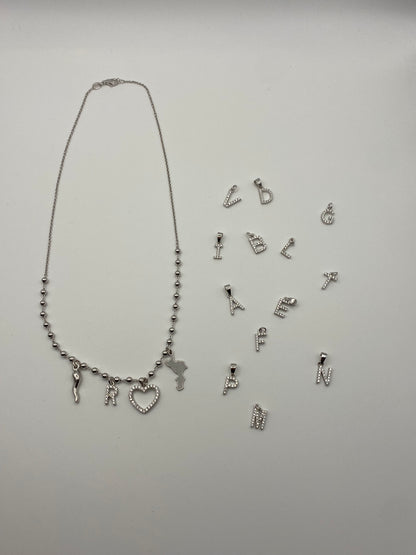 Collana Calabria Iniziale Cuore e Cornetto