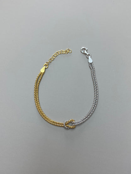 Bracciale Nodo D’Amore Bicolore