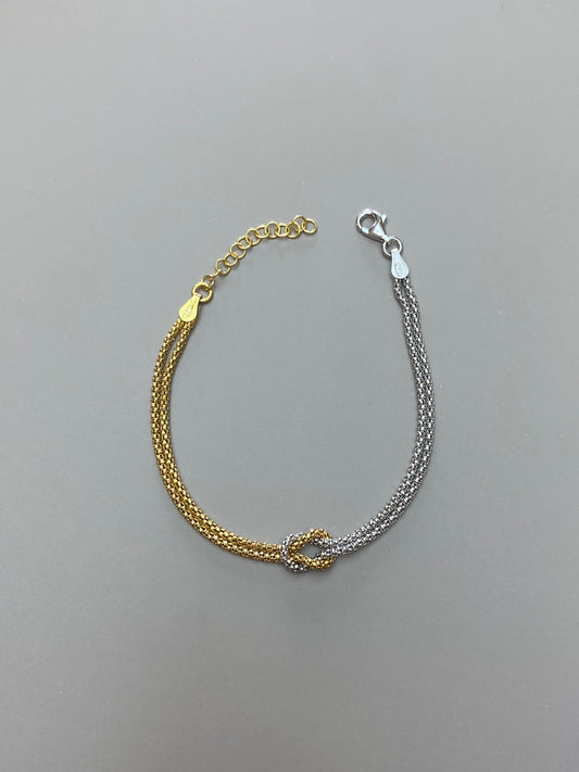 Bracciale Nodo D’Amore Bicolore