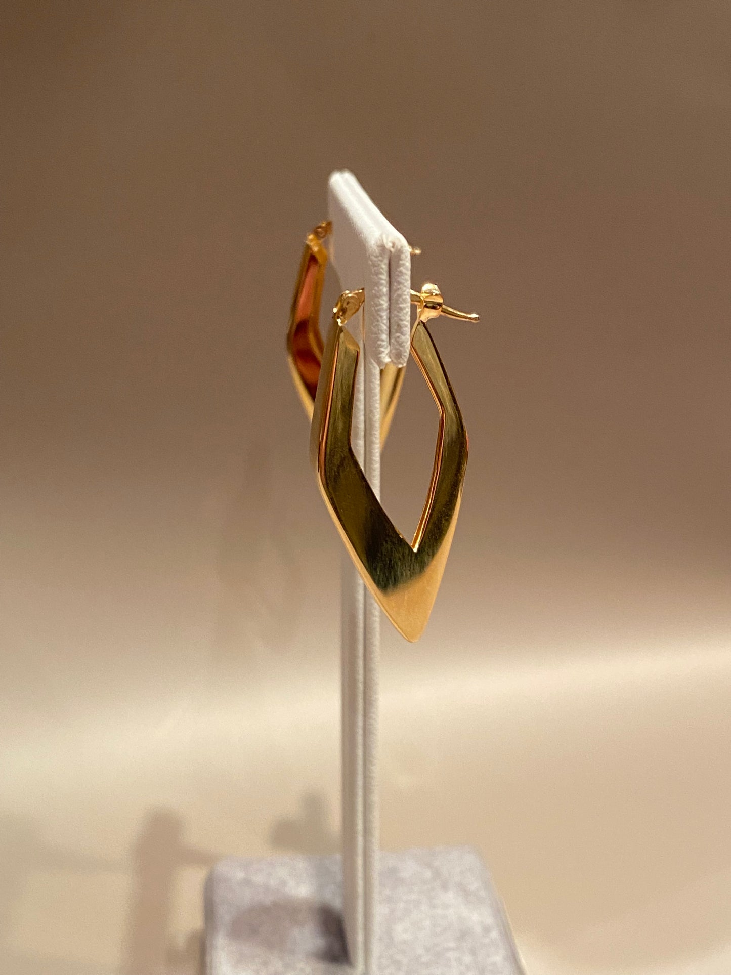 Orecchini Rombo Argento Dorato