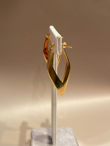 Orecchini Rombo Argento Dorato