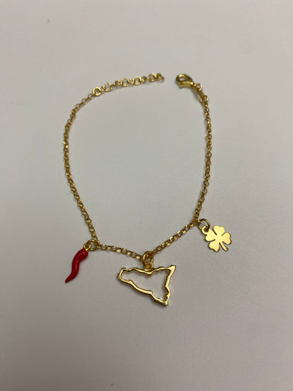 Bracciale Sicilia Argento Dorato