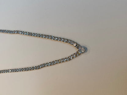 Collana Tennis con Cuore centrale