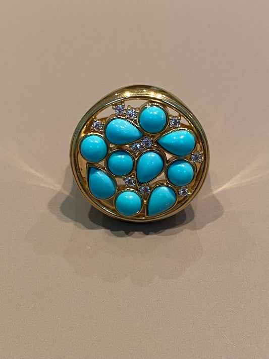 Anello con Pasta di turchese