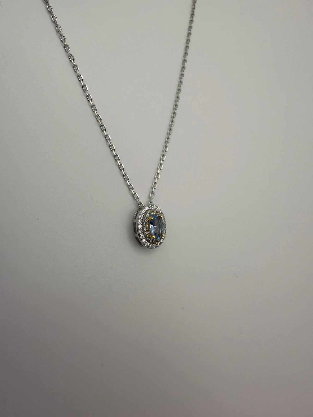 Collana Carezza Marina in argento 925 e Swarovski, zoom - Zumpano Gioielli⠋