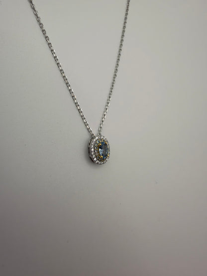 Collana Carezza Marina in argento 925 e Swarovski, zoom - Zumpano Gioielli⠋