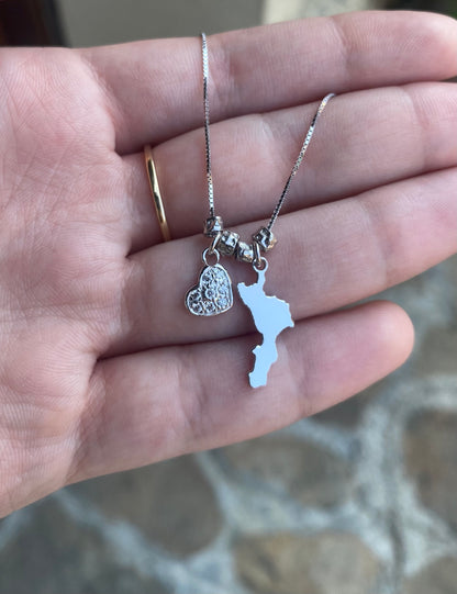 Collana Calabria con Cuore Zirconato