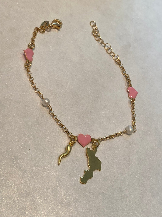 Bracciale Calabria cuoricini