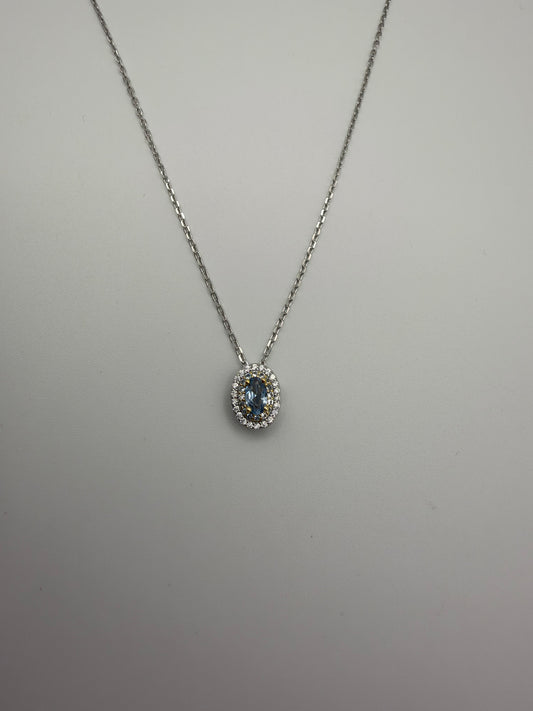 Collana Carezza Marina in argento 925 e Swarovski, dettaglio - Zumpano Gioielli⠋
