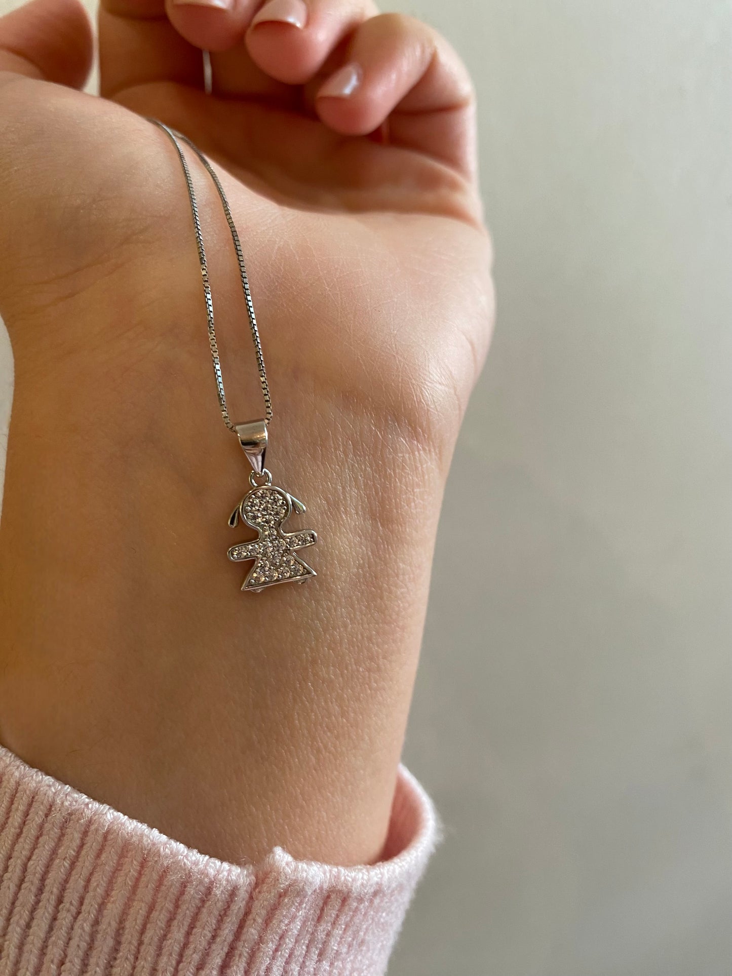 Collana ciondolo Bimba in Argento con Zirconi