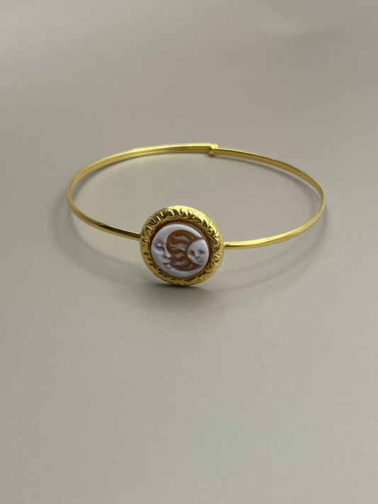Bracciale Rigido con Cammeo Sole Luna