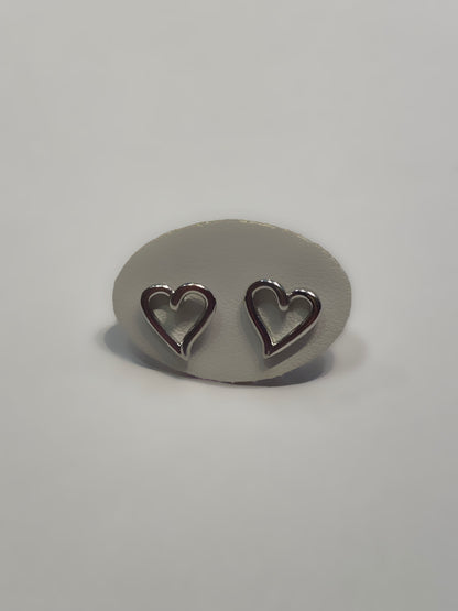Orecchini Cuore Lobo Argento