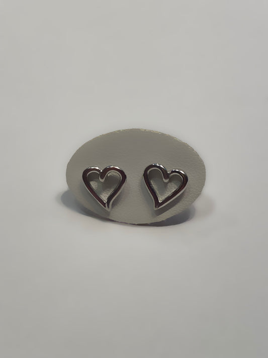 Orecchini Cuore Lobo Argento