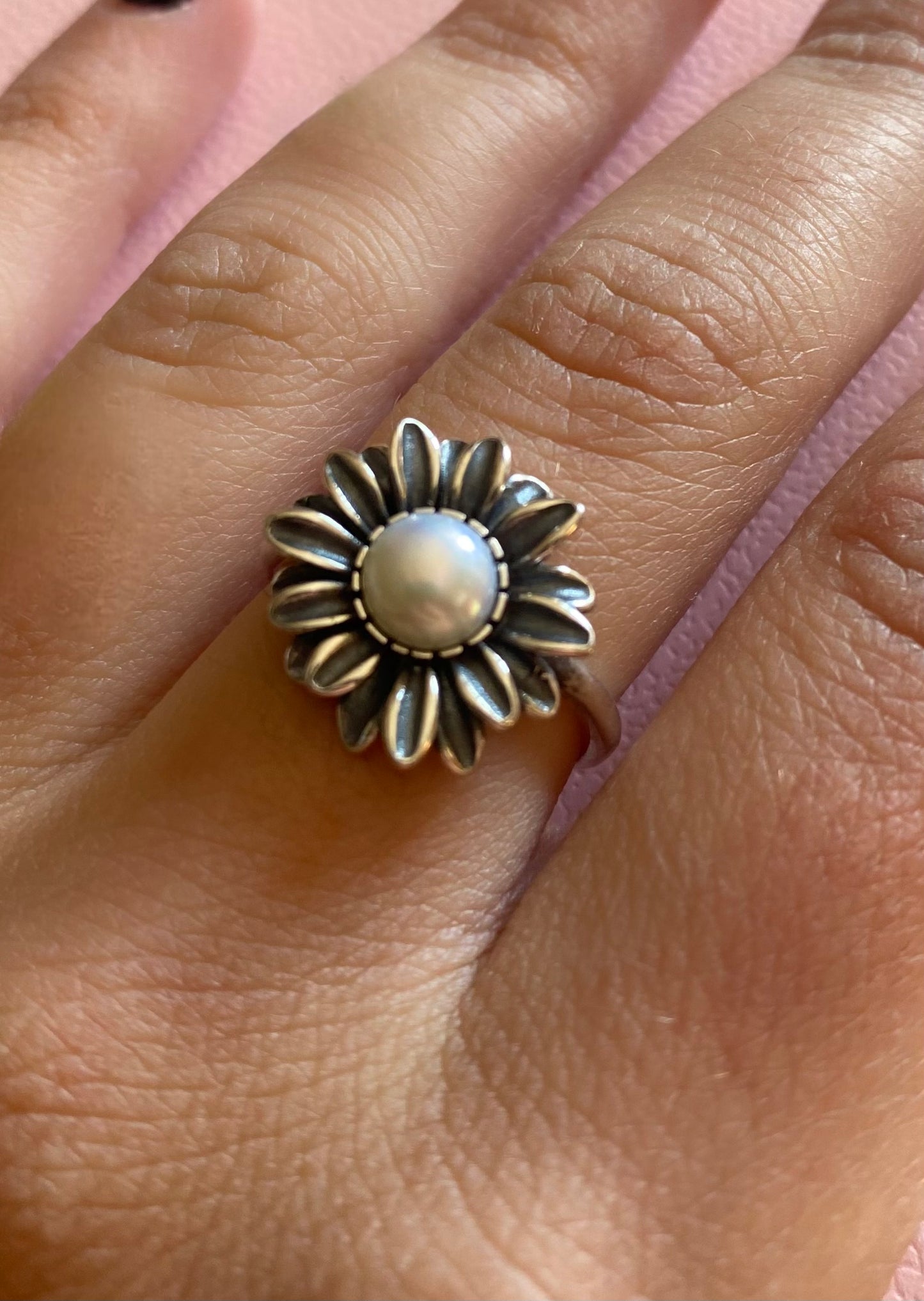 Anello Margherita con Perlina