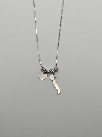 Collana Puglia con Cuoricino-Argento