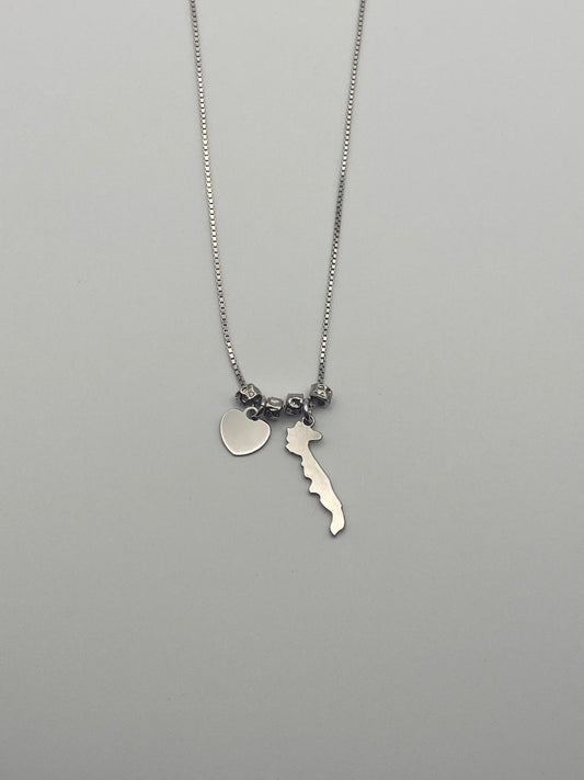 Collana Puglia con Cuoricino-Argento