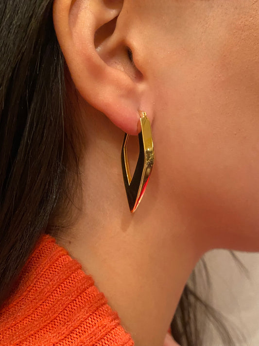 Orecchini Rombo Argento Dorato