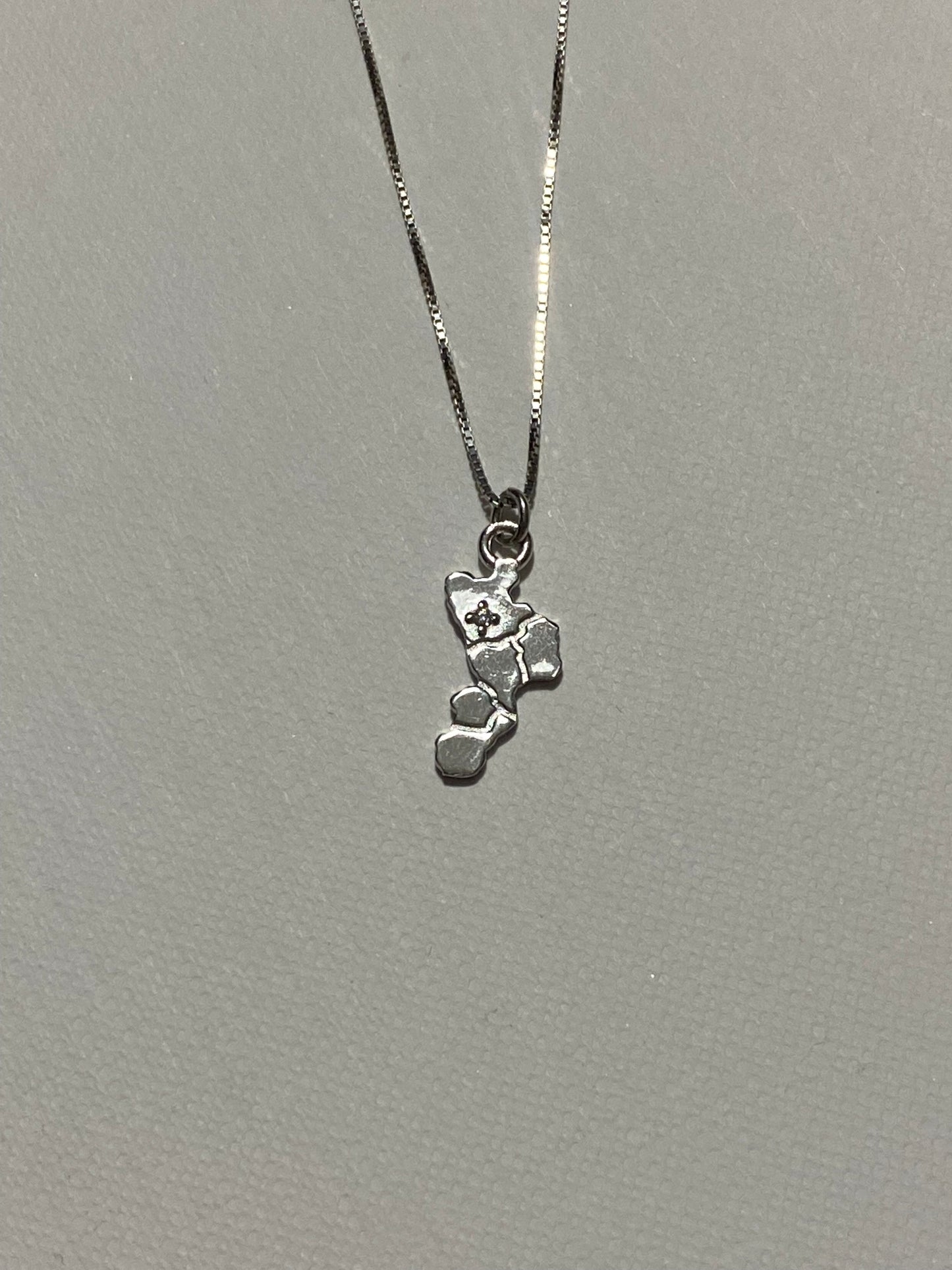 Collana Calabria in Argento con zircone su Cosenza