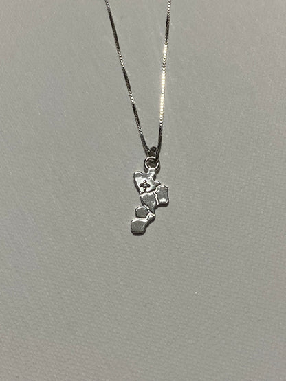 Collana Calabria in Argento con zircone su Cosenza