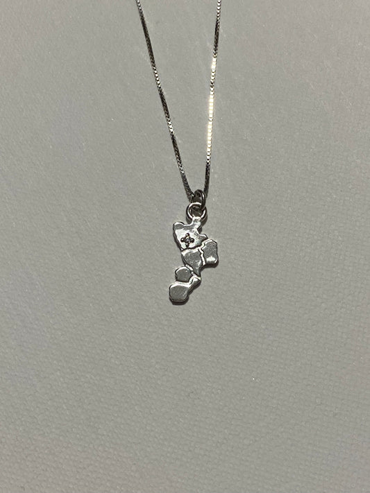 Collana Calabria in Argento con zircone su Cosenza