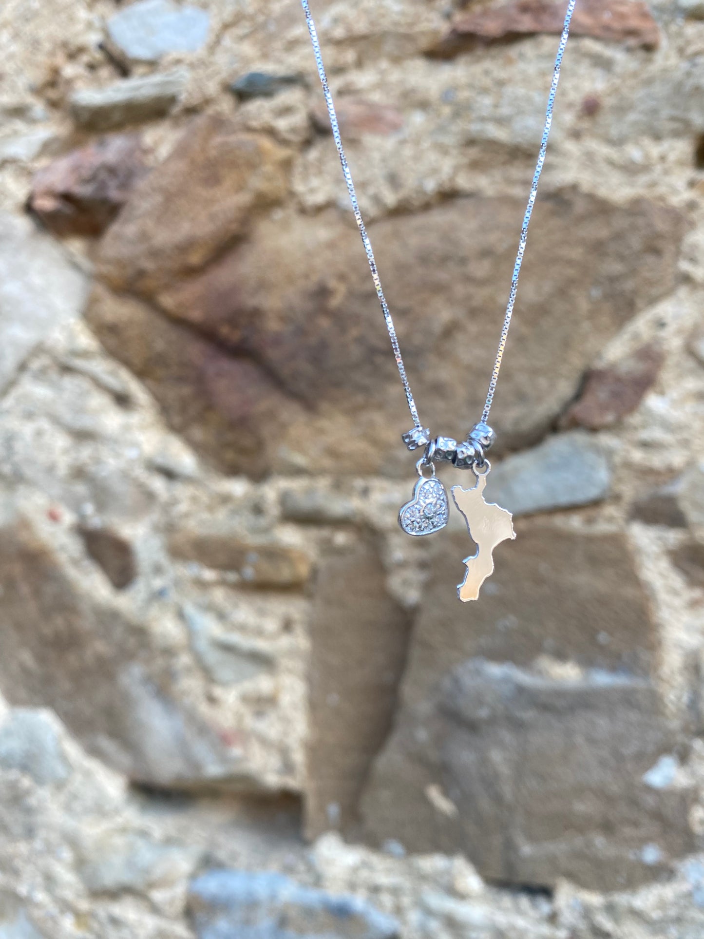 Collana Calabria con Cuore Zirconato
