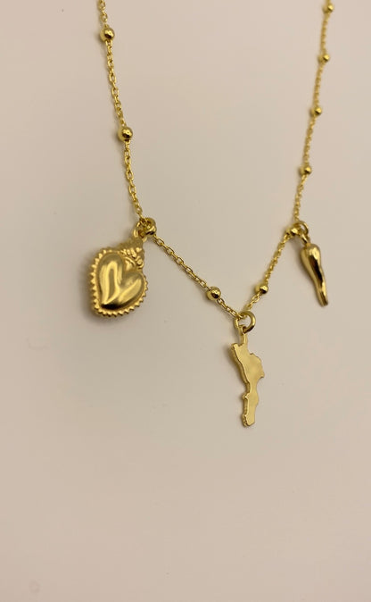 Collana Calabria Cuore e Cornetto