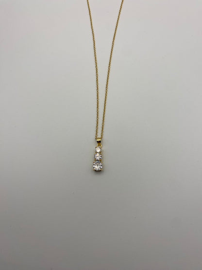 Collana Trilogy Argento Dorato