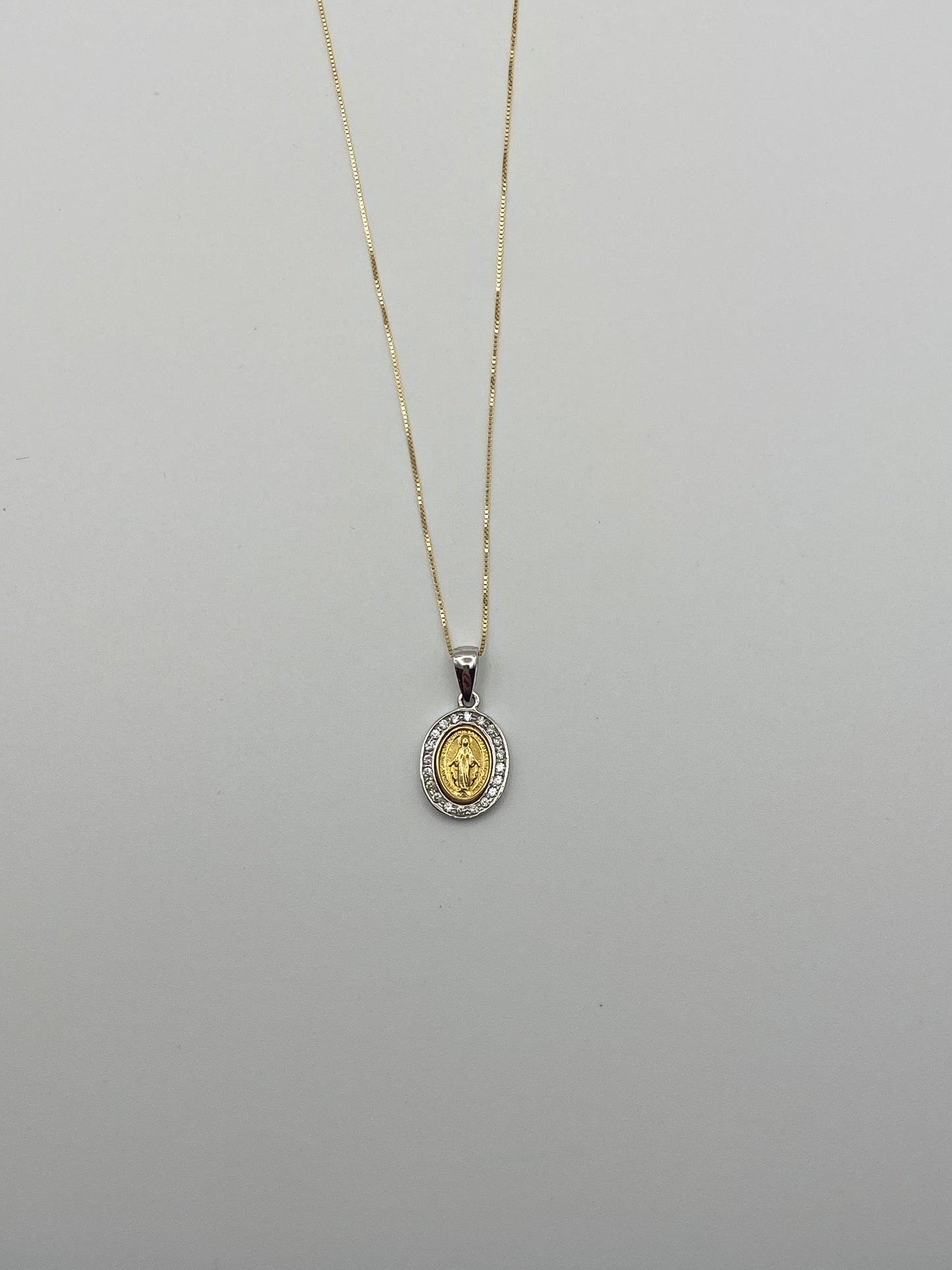 Collana con Medaglia Madonnina Miracolosa-Oro 750