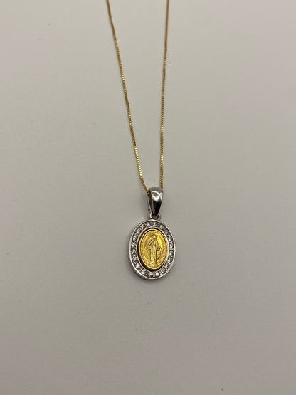 Collana con Medaglia Madonnina Miracolosa-Oro 750