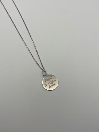 Collana Uomo con Ciondolo "Papà ti voglio bene"