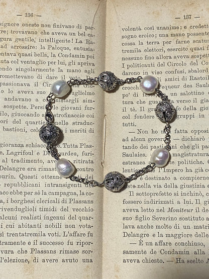Bracciale Chicchi in Filigrana e Perle Barocche