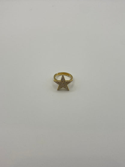 Anello Stella Argento Dorato