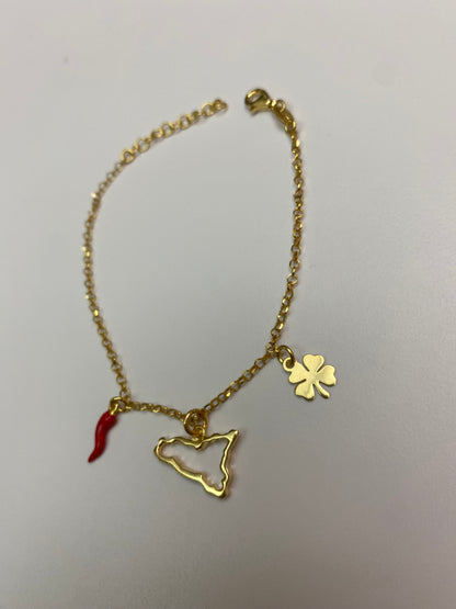 Bracciale Sicilia Argento Dorato